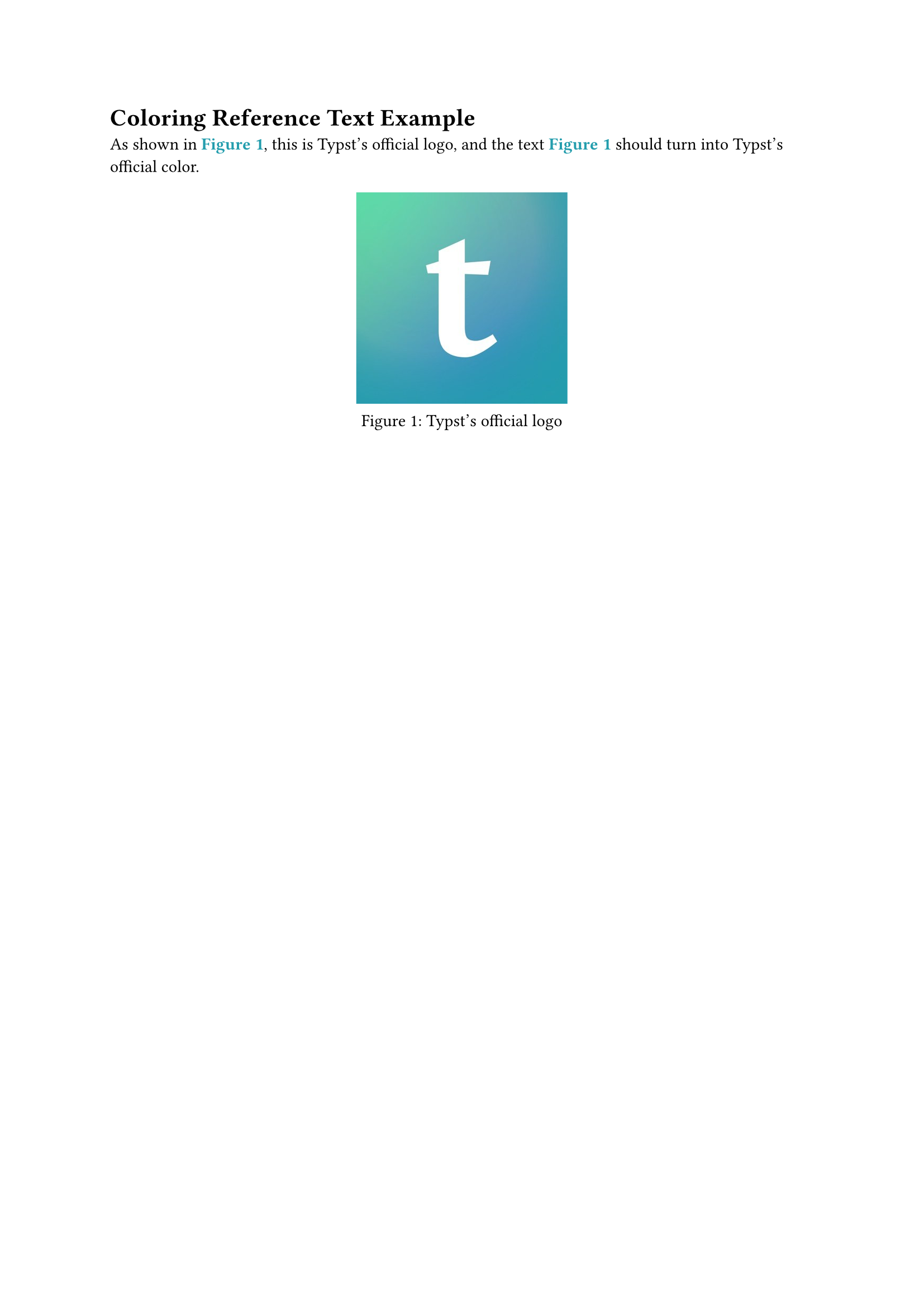 Coloring reference text example
